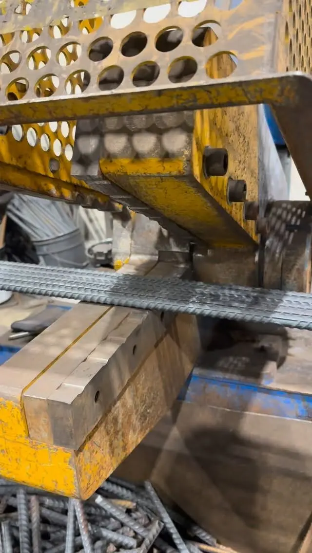 Rebar bending in progress